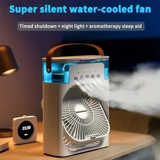 Portable Household Small Air Cooler LED Night Lights Humidifier Air Adjustment Home Fans