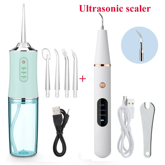 Oral Irrigator Portable Dental Water Flosser USB Rechargeable Water Jet Floss Tooth Pick 3 Modes I